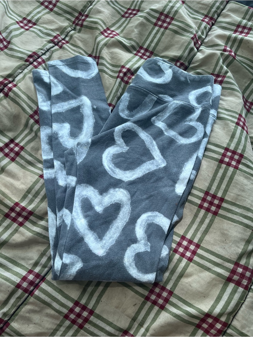 wild fable Gray Leggings with White Heart Print